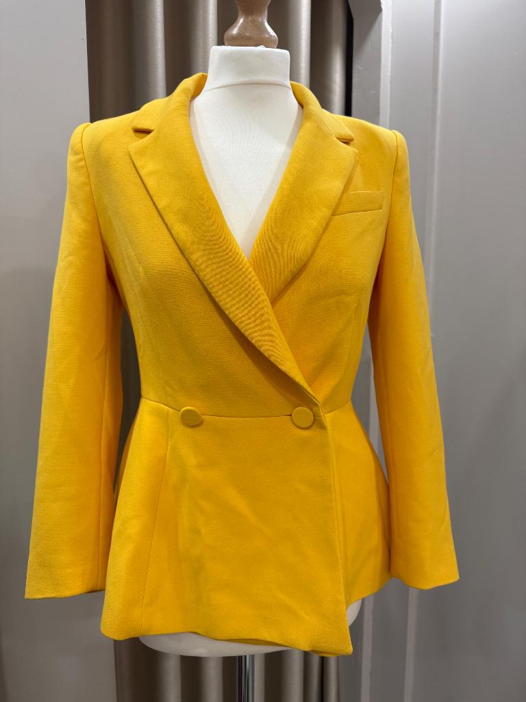 Mosterdgeel blazer pak Zara XS/S  nieuw, Kostuum of Pak, Overige kleuren, Zara, Ophalen of Verzenden