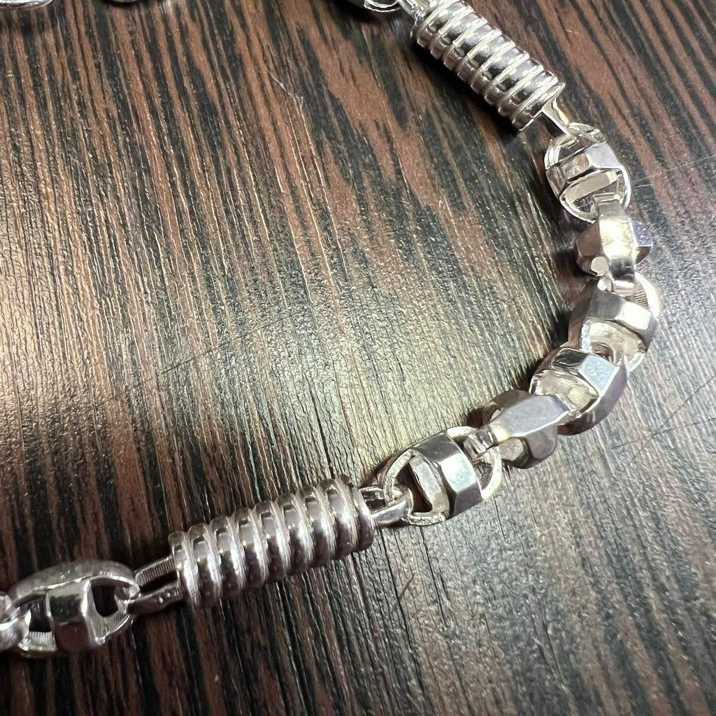 Zilveren armband prachtig schakel massief Monte Carlo, Ophalen of Verzenden, Nieuw, Goud