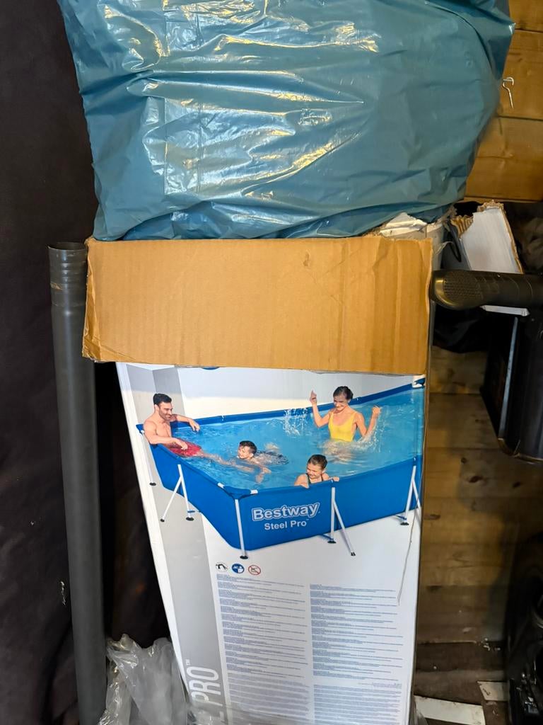 Zwembad 4x2,11m met robotstofzuiger en zandstraalpomp, Tuin en Terras, Zwembaden, Minder dan 80 cm, Ophalen of Verzenden, Opzetzwembad