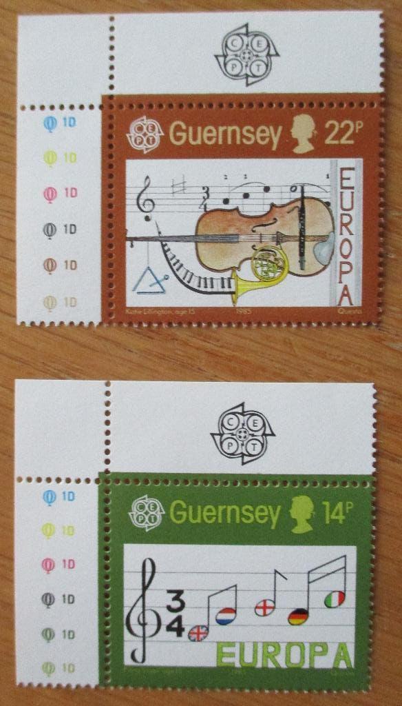 Guernsey, serie Europa CEPT 1985, Postzegels en Munten, Verzenden, Postfris