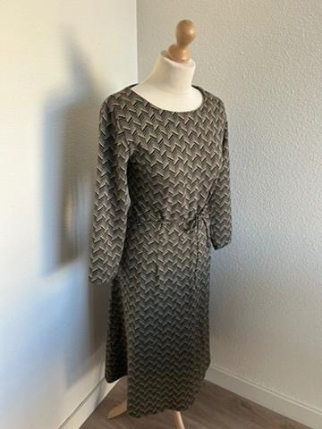 King Louie maat XL Goud zwarte zigzag feest jurk 1689, Zwart, Maat 46/48 (XL) of groter, Ophalen of Verzenden, Zo goed als nieuw