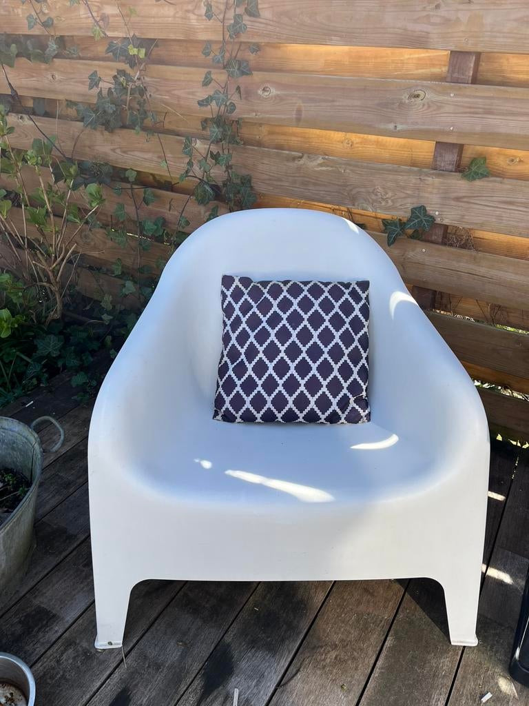 Ikea Skarpo tuinstoelen wit, Ophalen, Gebruikt, Kunststof