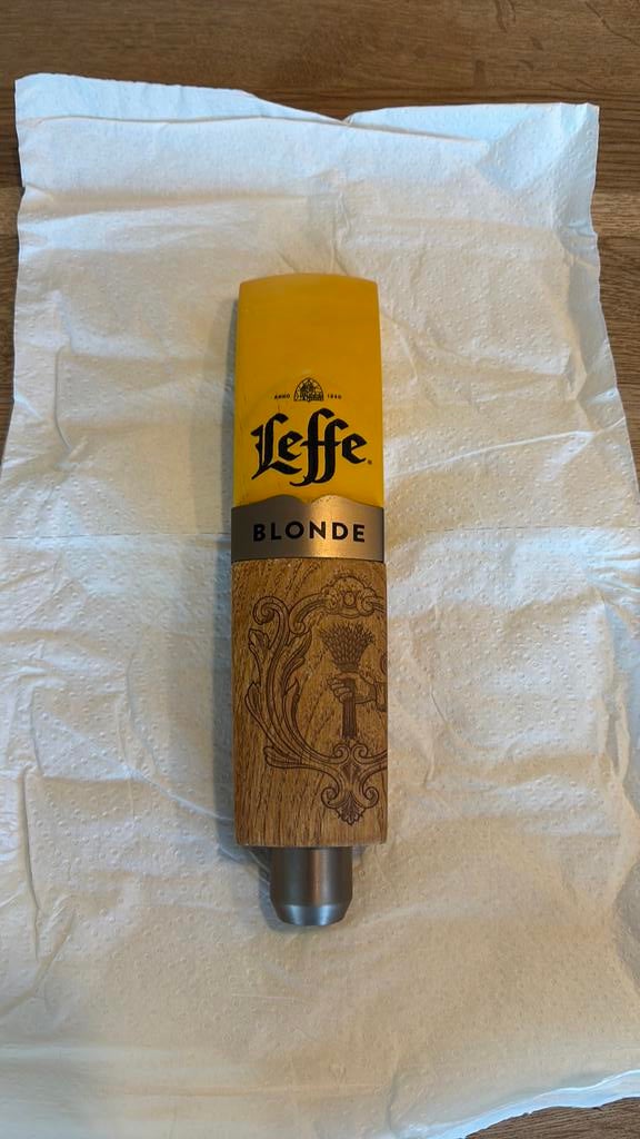 Taphendel Leffe Blonde, Verzamelen, Ophalen of Verzenden, Zo goed als nieuw, Flesje(s), Leffe