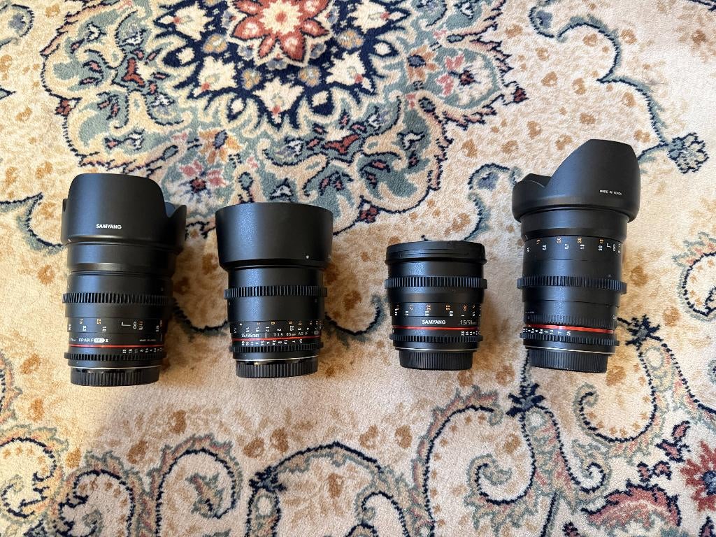 Samyang VDSLR II Cine Lenzenset  — Canon EF — Als nieuw, Audio, Tv en Foto, Fotografie | Lenzen en Objectieven, Ophalen of Verzenden