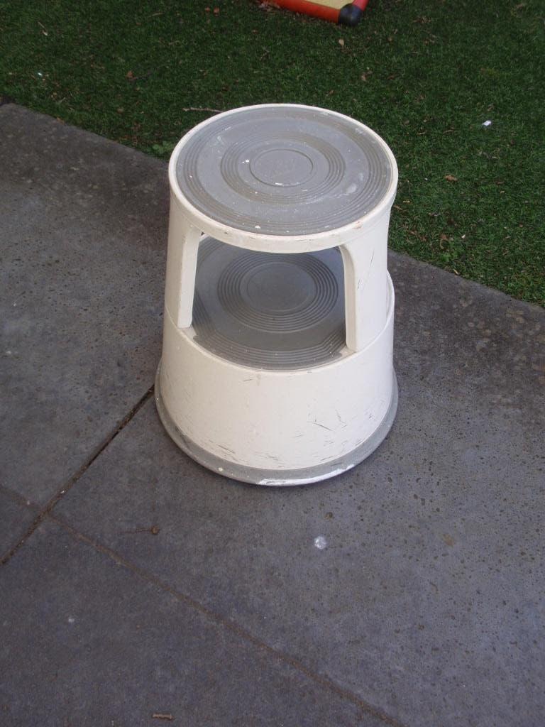 verrijdbare opstap olifanten poot, Ophalen of Verzenden, Gebruikt, IJzer