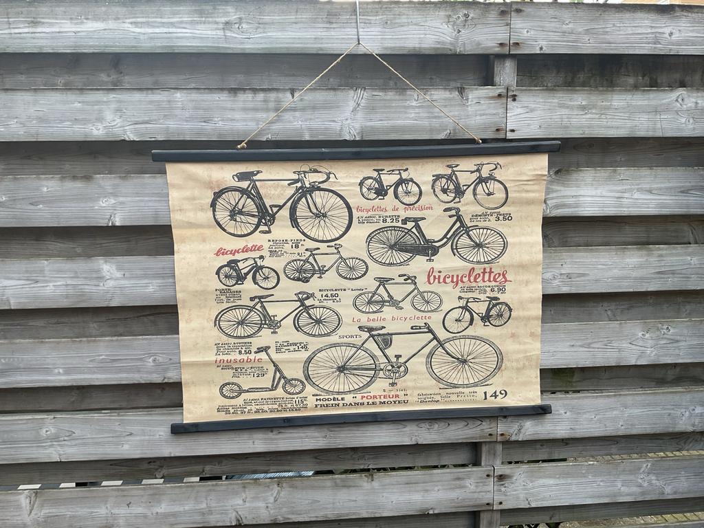 Vintage Fiets Poster - Decoratieve Wandplaat, Ophalen, Overige thema's