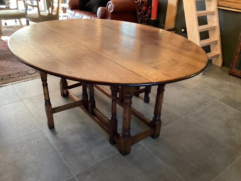 Antieke Eiken Gate-leg Tafel - groot formaat., Ophalen