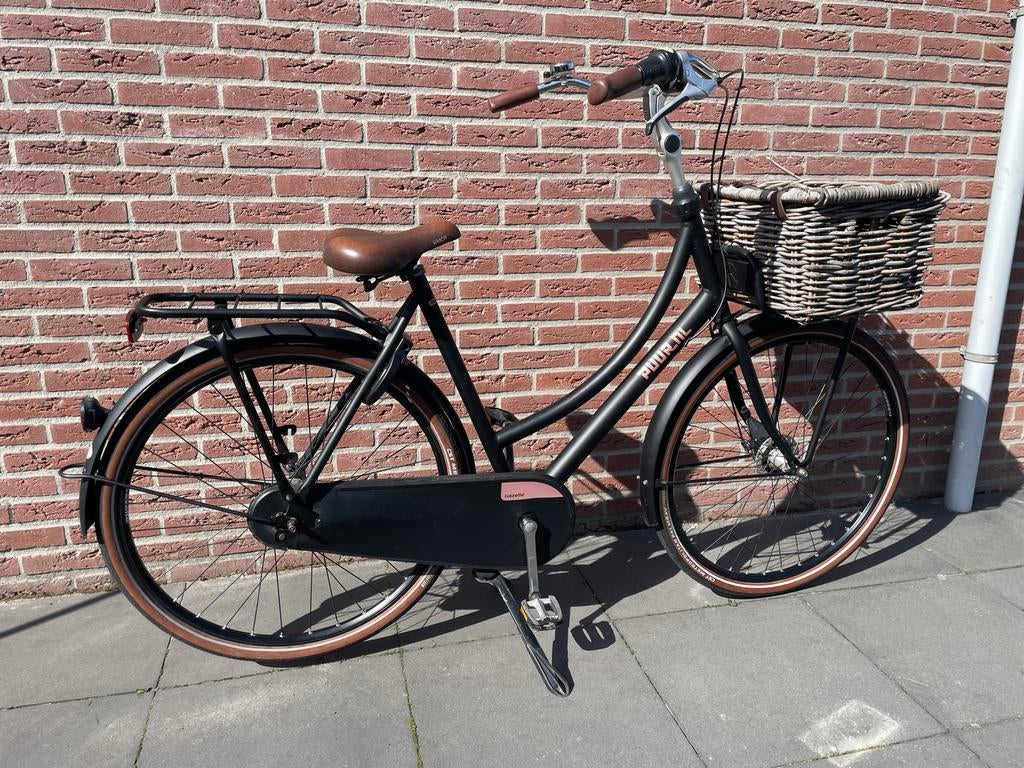 Gazelle PuurNL transportfiets 59cm (1.65-1.85cm) matzwart 7v, Ophalen, Gebruikt, Versnellingen, 56 cm of meer