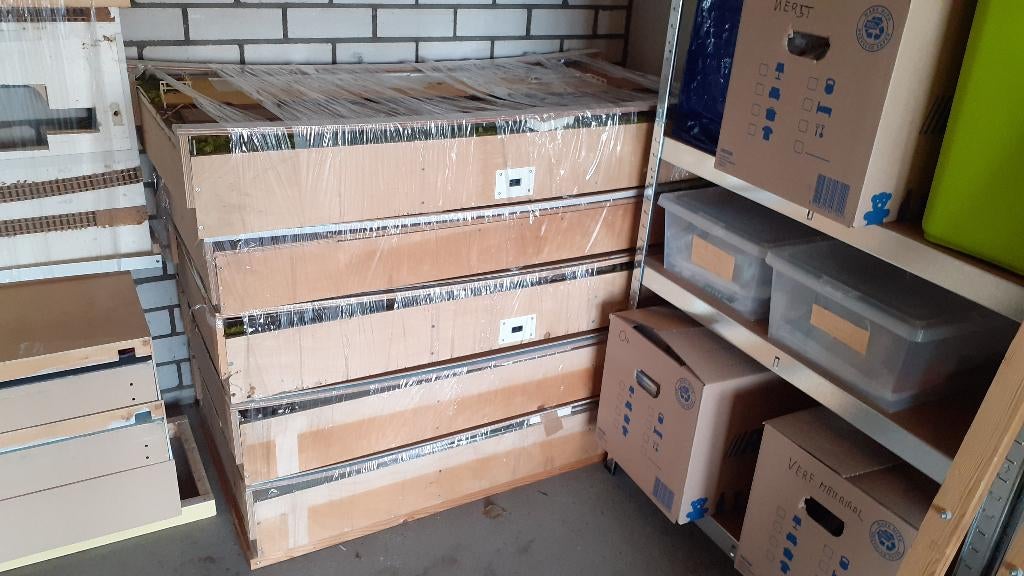Te koop 7 module bakken met peco 0e rails en wissels, Gebruikt, Gelijkstroom, Overige typen, Analoog