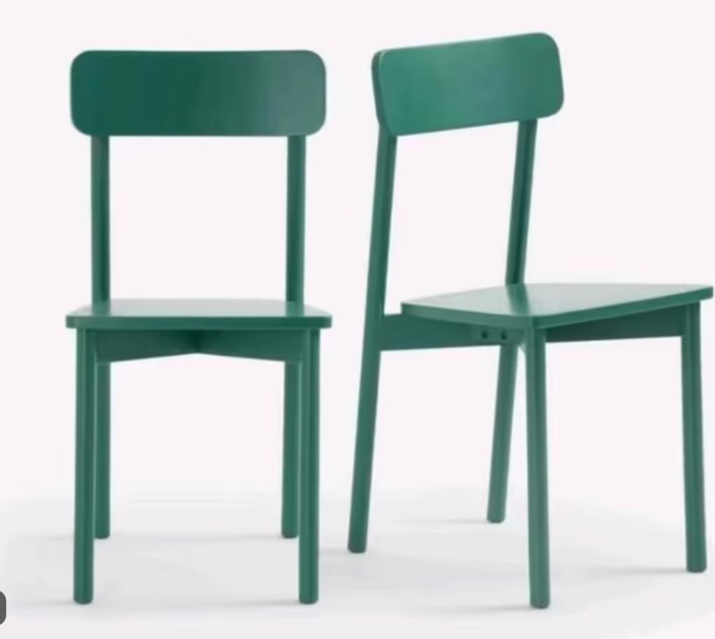 2 green chairs from La Redoute// Groene stoelen La Redoute, Ophalen, Twee, Overige kleuren, Zo goed als nieuw