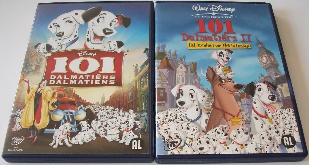 Dvd *** 101 DALMATIËRS *** Walt Disney Deel 1 + 2, Tekenfilm, Ophalen of Verzenden, Zo goed als nieuw, Alle leeftijden