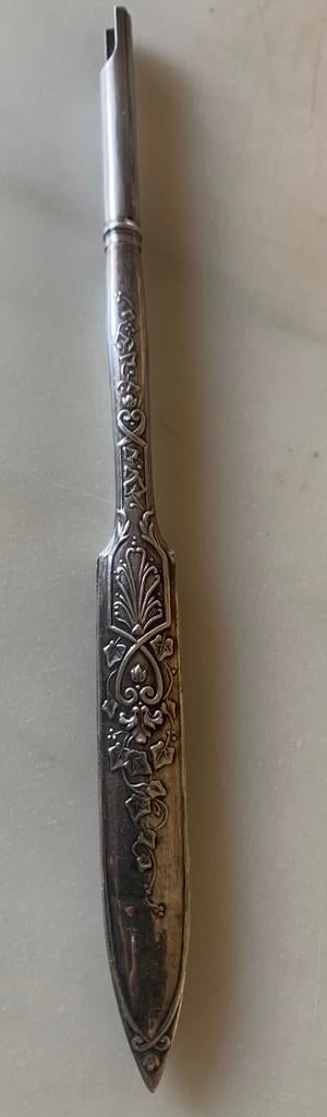 Antiek zilveren kroontjespen houder, Ophalen of Verzenden, Gebruikt, Overige typen, Overige merken