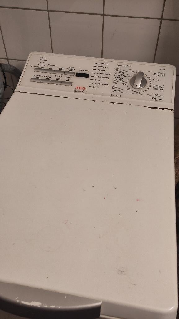 Kapotte AEG bovenlader, 5 kilogram, Witgoed en Apparatuur, Wasmachines, Ophalen, 1200 tot 1600 toeren, 4 tot 6 kg, Bovenlader