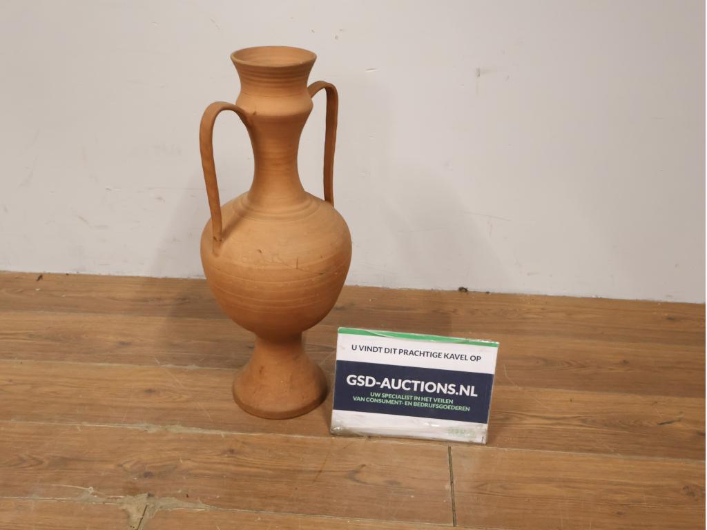 Handgemaakte Terracotta Amfora (Vaas), Ophalen of Verzenden