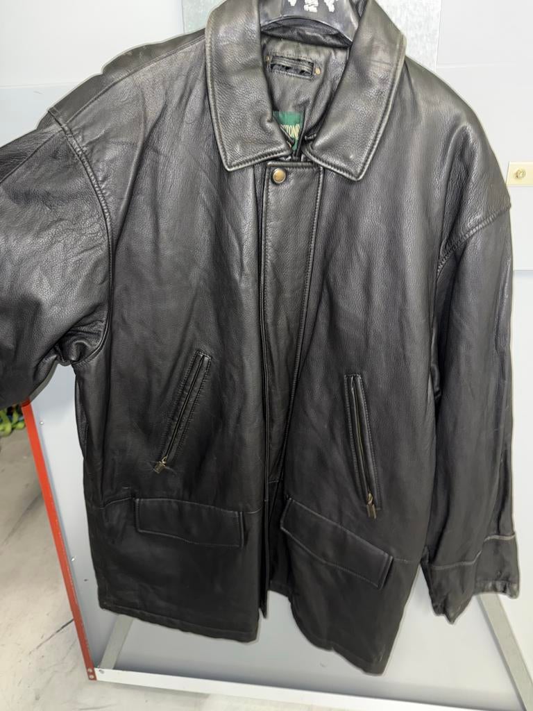 Vintage Leren Motorjas met Bont - Zo Goed als Nieuw, Kleding | Dames, Ophalen of Verzenden, Zo goed als nieuw, Bruin