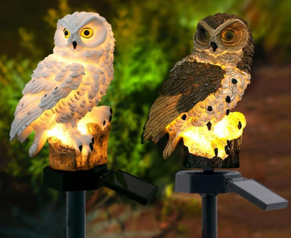 Lichtgevende Kunst Uil / Tuin Decoratie Lamp Simulatie Vogel, Tuin en Terras, Tuinbeelden, Verzenden, Nieuw, Kunststof, Dierenbeeld