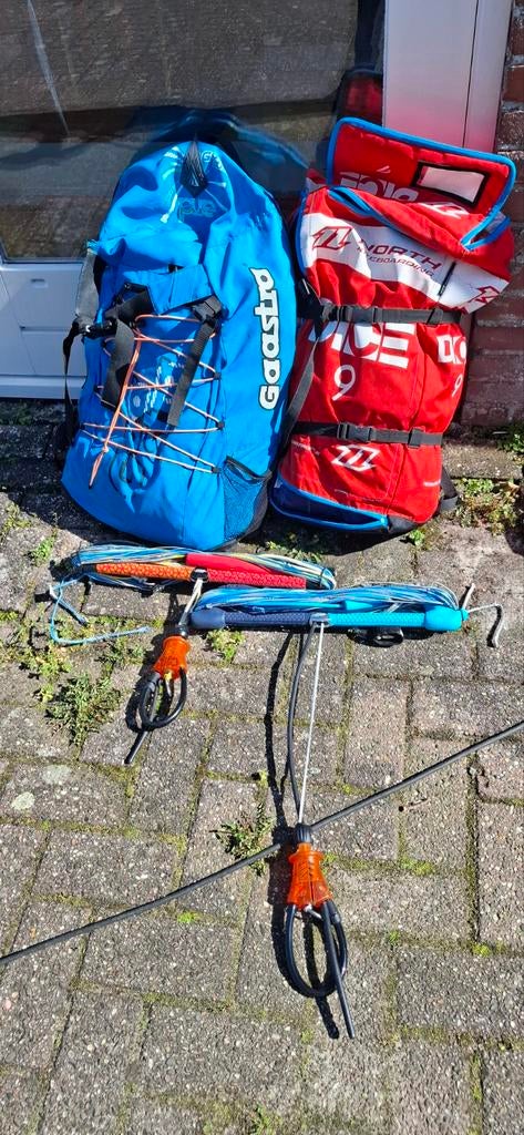 Complete kiteset Gaastra 9 (2016) en 11 (2013)+ bar, Gebruikt, Kitesurf-set, 9 m², Geen board
