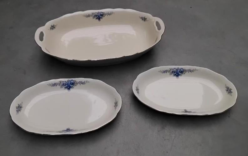 Vintage servies Bavaria Arzberg schalen (blauwe violen), Antiek en Kunst, Antiek | Schalen, Ophalen