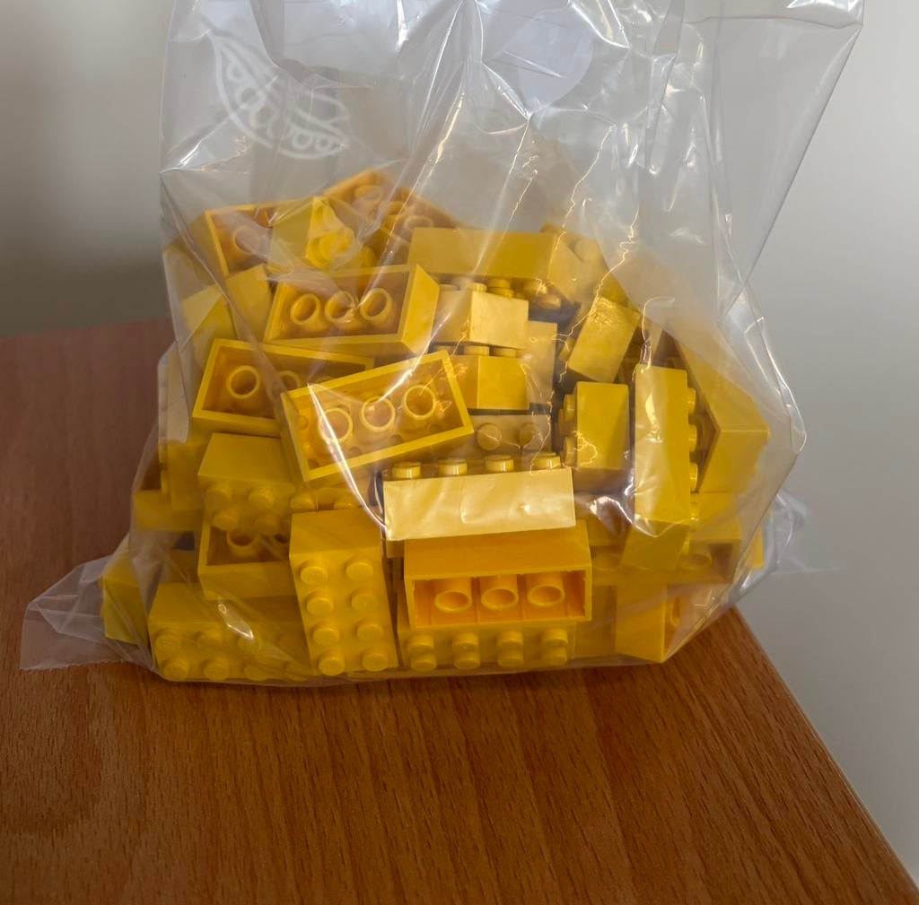 Lego steentjes geel 2x4 (per 100 st), Kinderen en Baby's, Speelgoed | Duplo en Lego, Gebruikt, Lego, Losse stenen, Ophalen of Verzenden