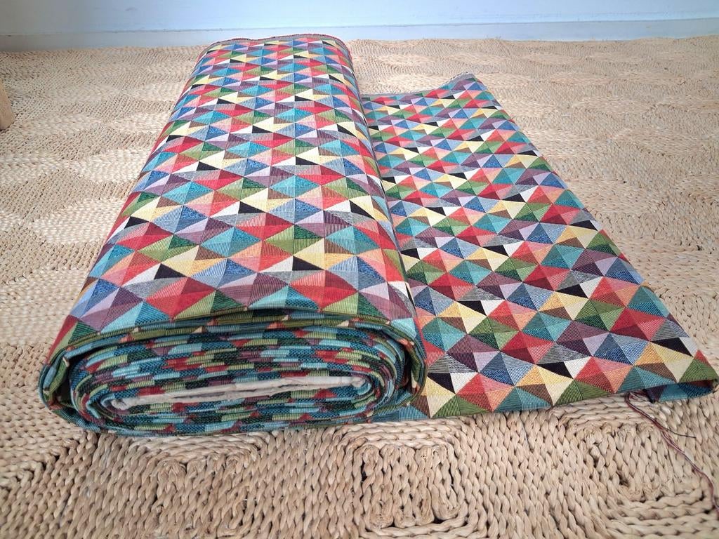 Meubelstof Gobelin multicolor, Ophalen, Rechthoekig, Overige kleuren, 100 tot 150 cm