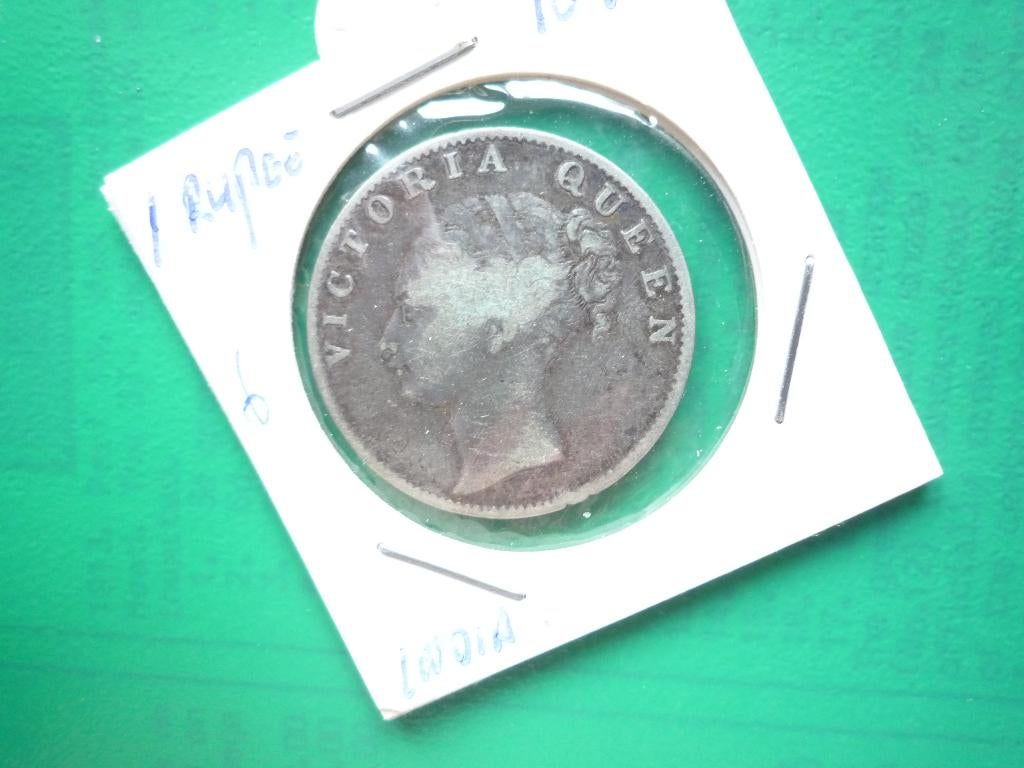 TE KOOP  1 RUPEE INDIA VICTORIA 1840, Ophalen of Verzenden, Overige landen, Losse munt, Zilver