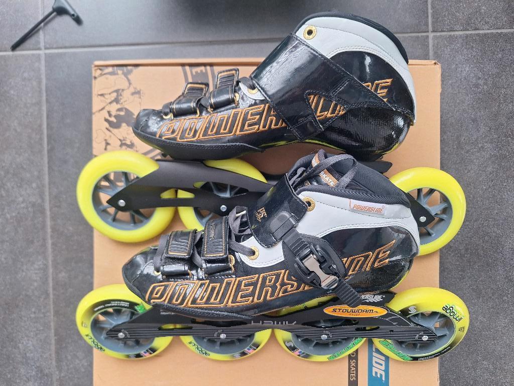 Powerslide inline speed skates maat 44, Sport en Fitness, Heren, Ophalen of Verzenden, Zo goed als nieuw, Inline skates 4 wielen