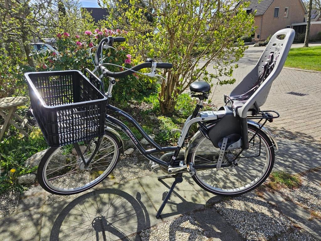 Sparta Amazone moederfiets met Yepp zitjes en accessoires, Ophalen, 2 zitjes, Sparta, Gebruikt
