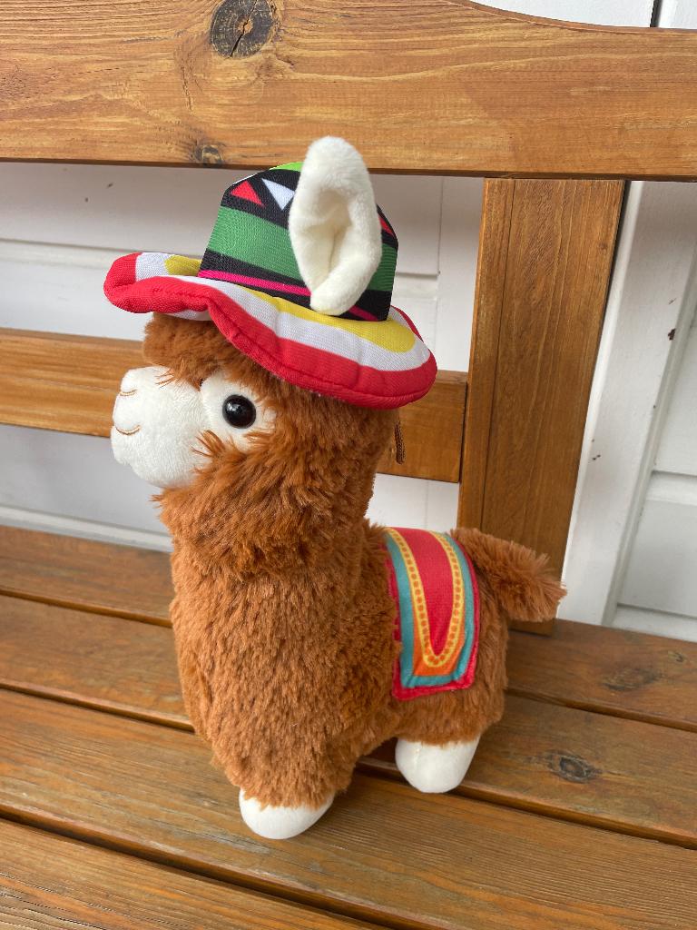 Jafri toys alpaca knuffel met Mexicaanse sombrero hoed, Kinderen en Baby's, Speelgoed | Knuffels en Pluche, Ophalen of Verzenden