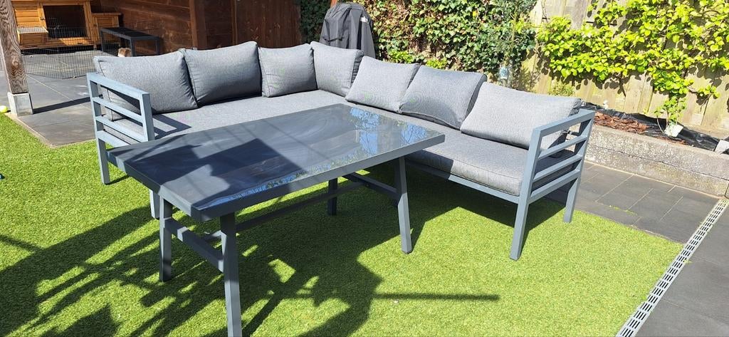 Tuinset met hoge tafel, Tuin en Terras, Ophalen of Verzenden, Gebruikt, Bank