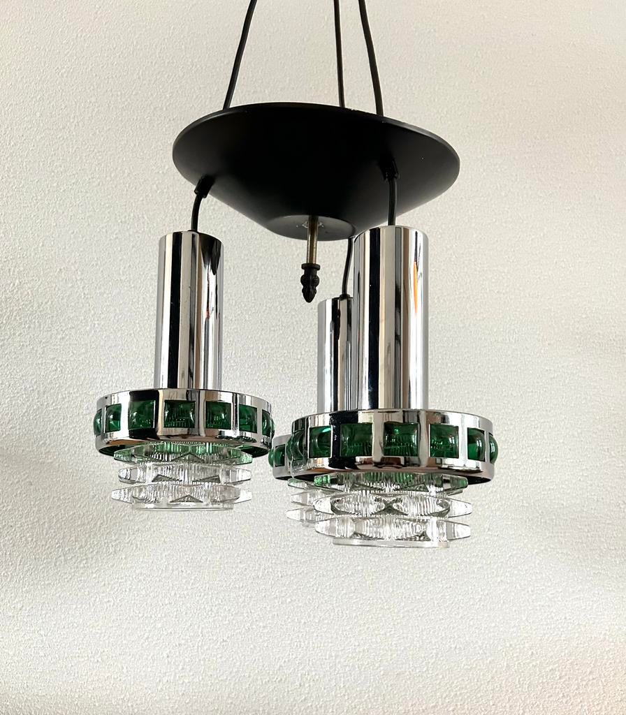 Massive Space Age lamp, Gebruikt, Glas, Minder dan 50 cm, Ophalen