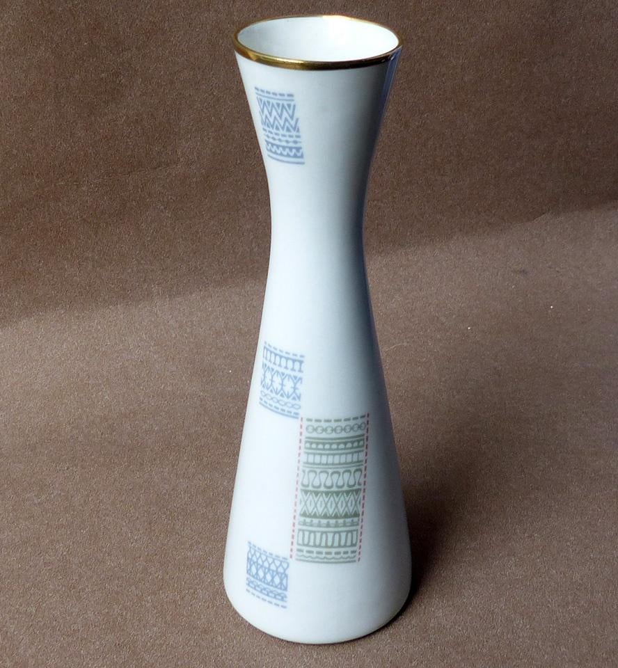 Schumann Arzberg vintage vaas wit porselein West-Germany, Huis en Inrichting, Woonaccessoires | Vazen, Gebruikt, Wit, Aardewerk of Porselein