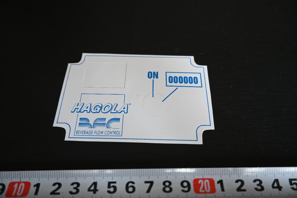 sticker HAGOLA  BFC  Beverage Flow Control, Verzamelen, Ophalen, Zo goed als nieuw