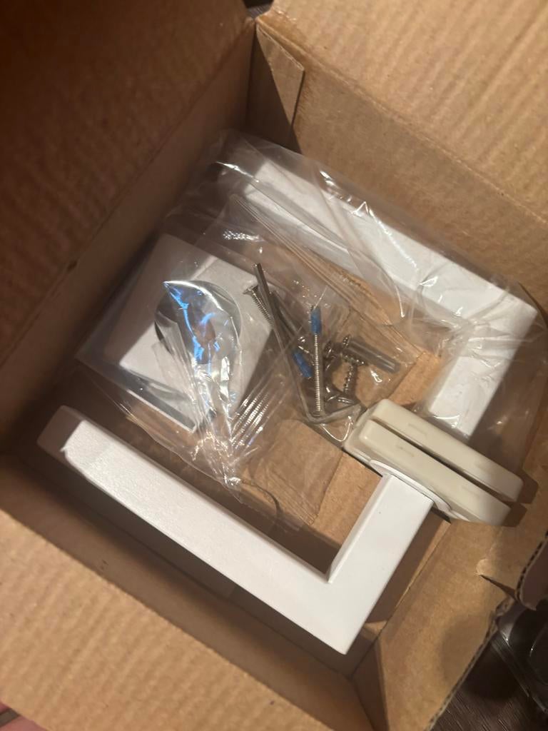 Slantrae deurkruk - mat wit, Ophalen, Minder dan 80 cm, Binnendeur, Minder dan 200 cm