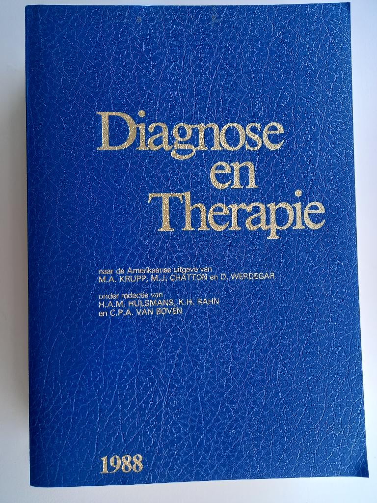 Diagnose en Therapie 1988 - M.A. Krupp e.a., Ophalen of Verzenden, Gelezen, Diverse