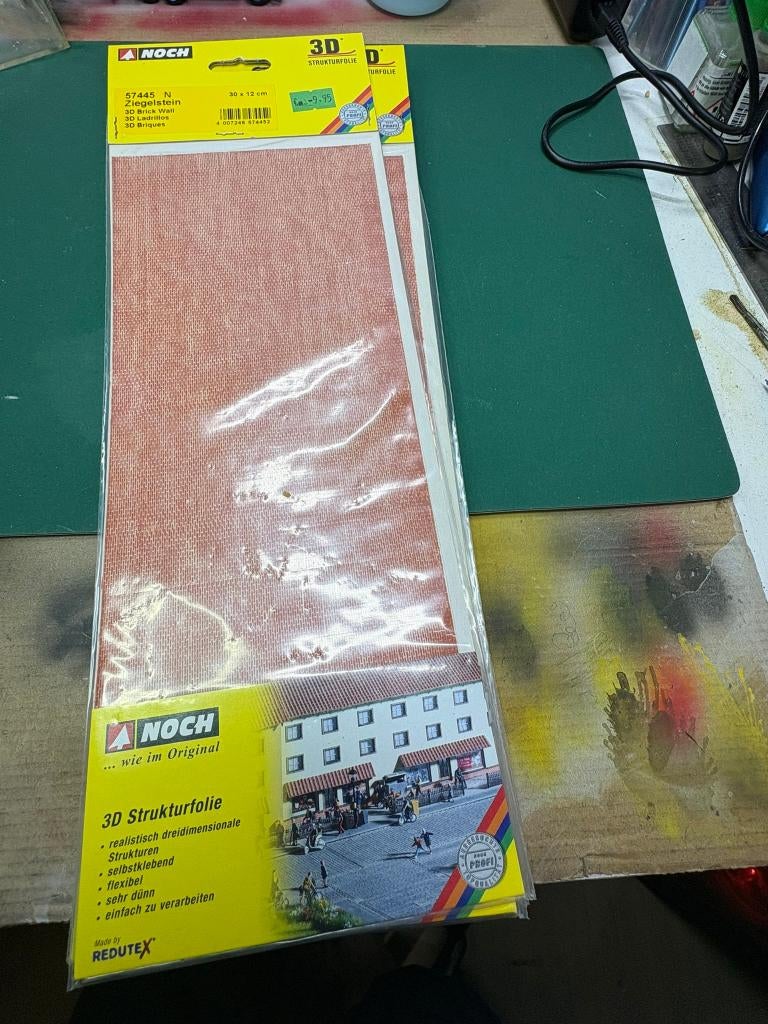 Noch stenen muur 3D folie (57445), Hobby en Vrije tijd, Modeltreinen | N-Spoor, Overige merken, Gelijkstroom of Wisselstroom, Brug, Tunnel of Gebouw