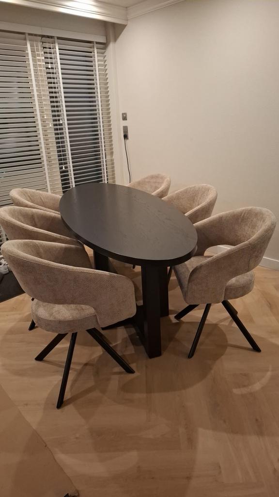 Eetkamerstoelen Draaibaar 6 Stoelen NIEUW ‼️, Overige kleuren, Nieuw, Ophalen of Verzenden, Nieuwe draaibare eerkamerstoelen