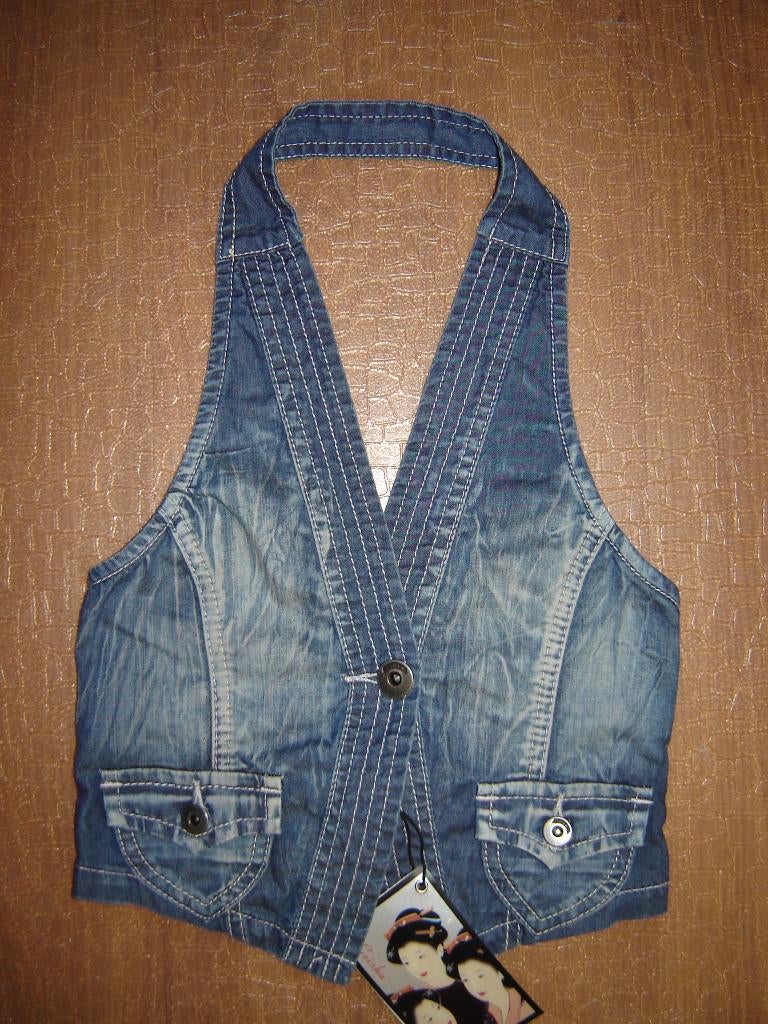 NIEUW!!  Gaaf denim gilet van Geisha, Meisje, Nieuw, Ophalen of Verzenden, Overige typen