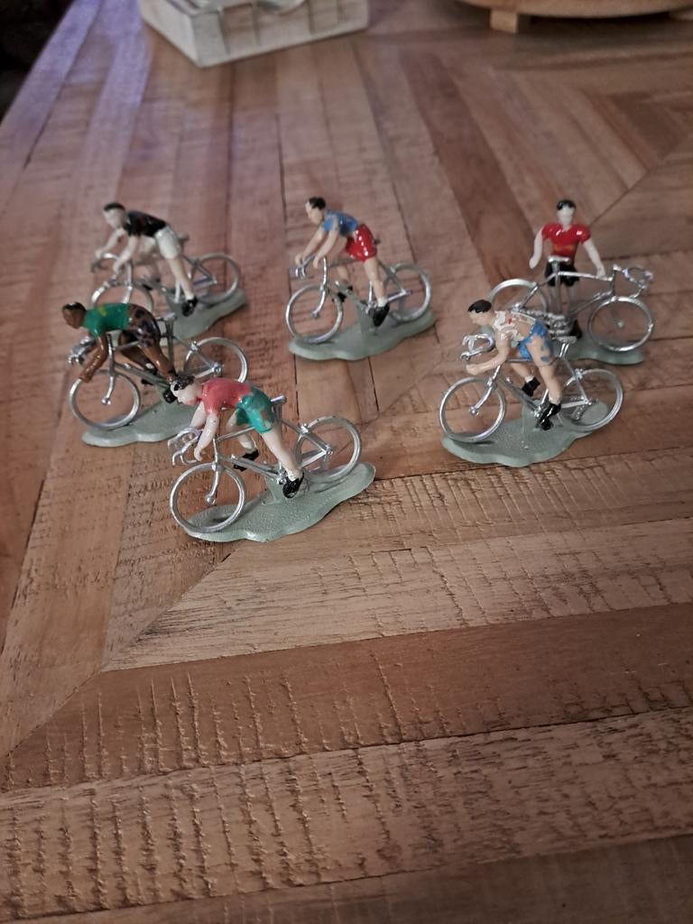 6 leuke miniaturen wielrenners., Ophalen of Verzenden
