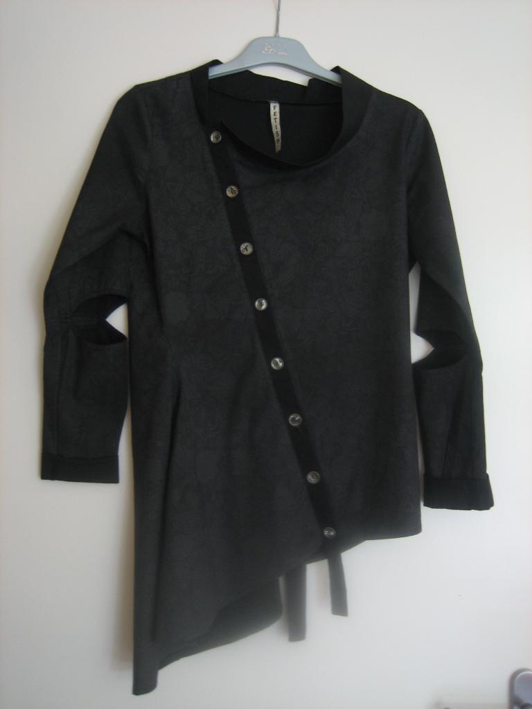 Exentriek a-symmetrisch tuniek-blouse FETISH 36-38 snazzeys, Verzenden, Zwart, Nieuw, Fetish