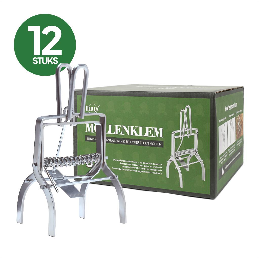 lluux Mollenklem – 12 stuks - Met uitgebreide handleiding, Verzenden, Nieuw, Ongediertebestrijding