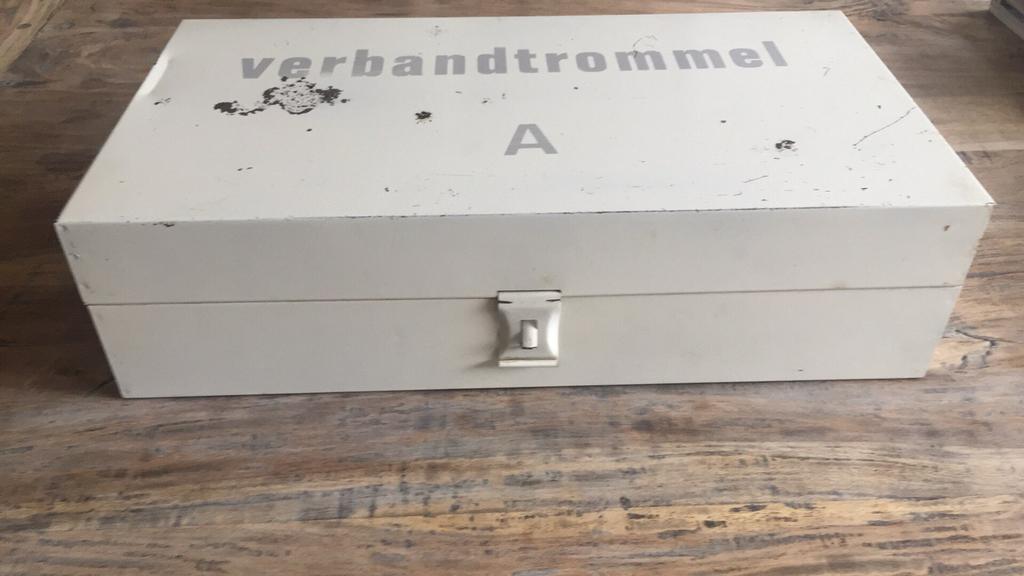 Oude verbandtrommel, Antiek en Kunst, Ophalen of Verzenden