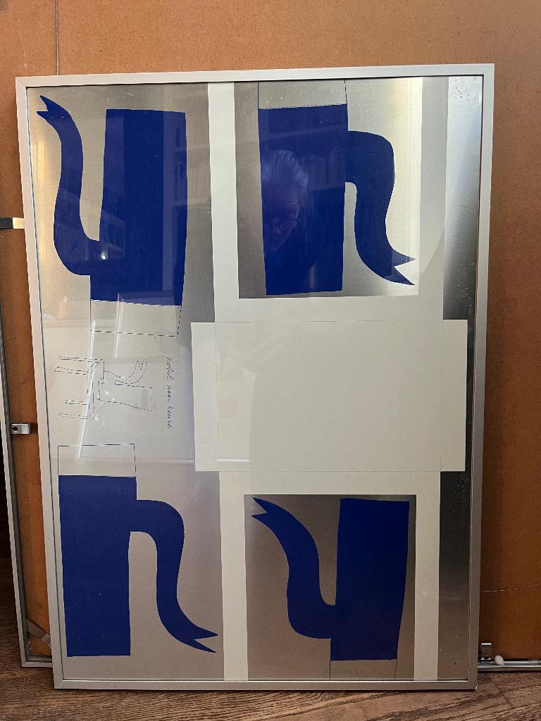 Klaas Gubbels zeefdruk op aluminium, Ophalen