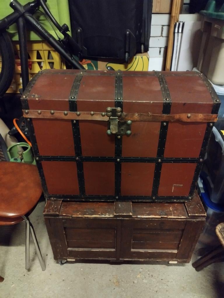 Mooie oude scheepskist, Gebruikt, 50 tot 100 cm, Ophalen of Verzenden, Minder dan 50 cm