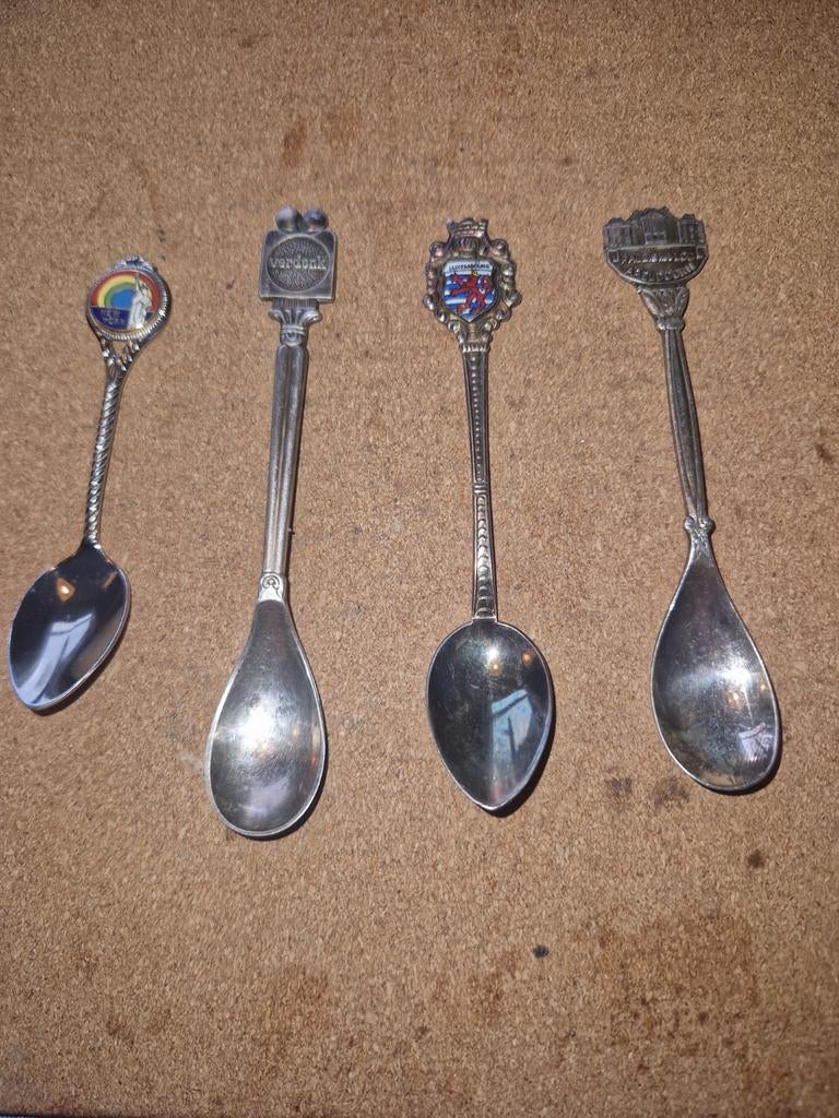 4 Antieke lepeltjes zie beschrijving in goede staat, Ophalen of Verzenden