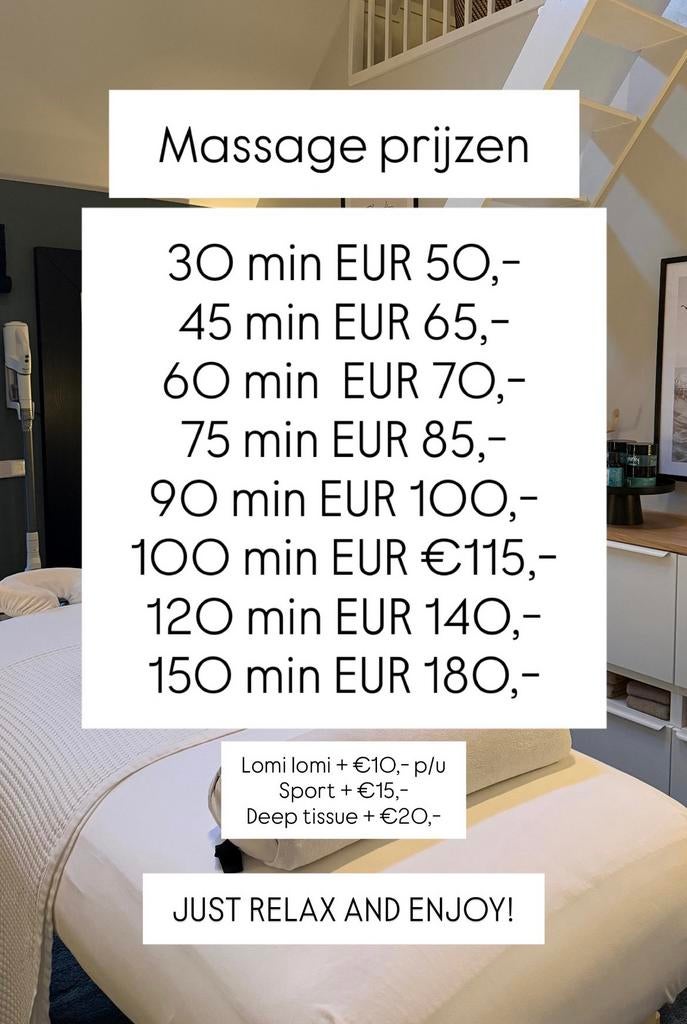 Masseur - Massage - Ontspanningsmassage - Sportmassage, Stoelmassage