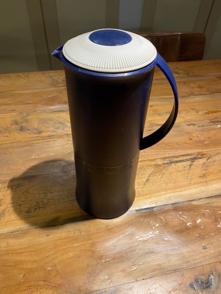 Tupperware thermoskan, Ophalen of Verzenden, Blauw, Beker of Kan