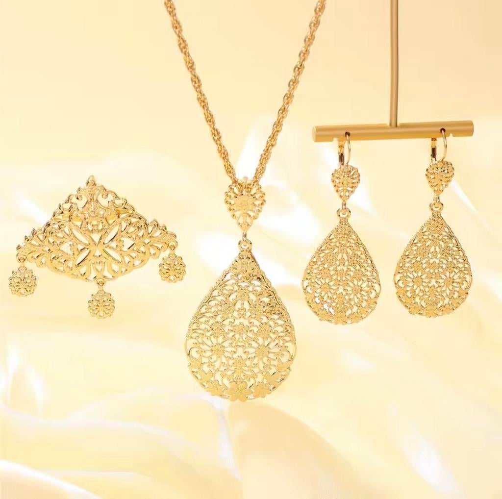 Marokkaanse Gouden Sieraden Set omhuld in goud, Ophalen of Verzenden, Nieuw, Goud