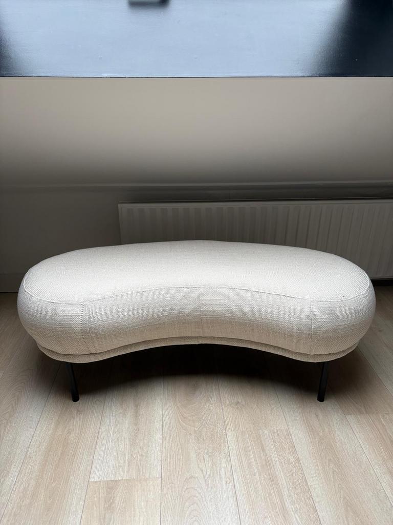 Beige bankje van Karwei, Ophalen, 100 tot 125 cm, Zo goed als nieuw, 50 tot 75 cm