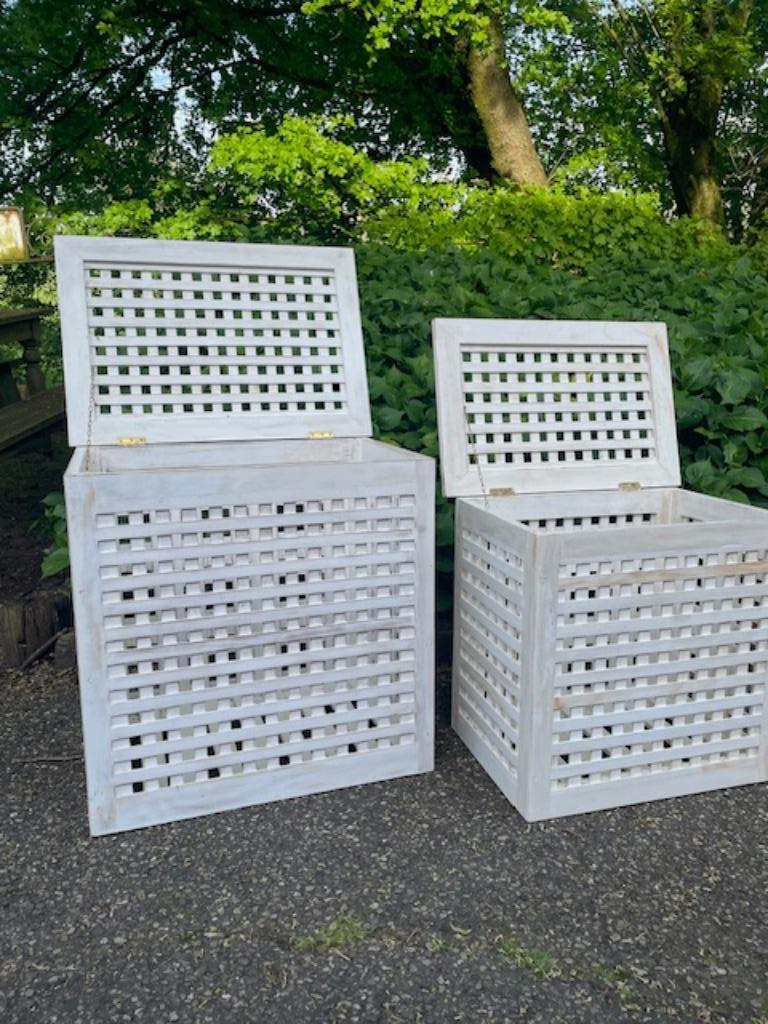 Wasmand, Opbergkist, Laundrybox, Ophalen of Verzenden, Nieuw, Wit, Overige typen