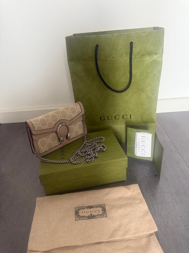 Gucci Dionysus Mini Schoudertas - Zo Goed Als Nieuw, Ophalen of Verzenden, Zo goed als nieuw, Beige, Schoudertasje